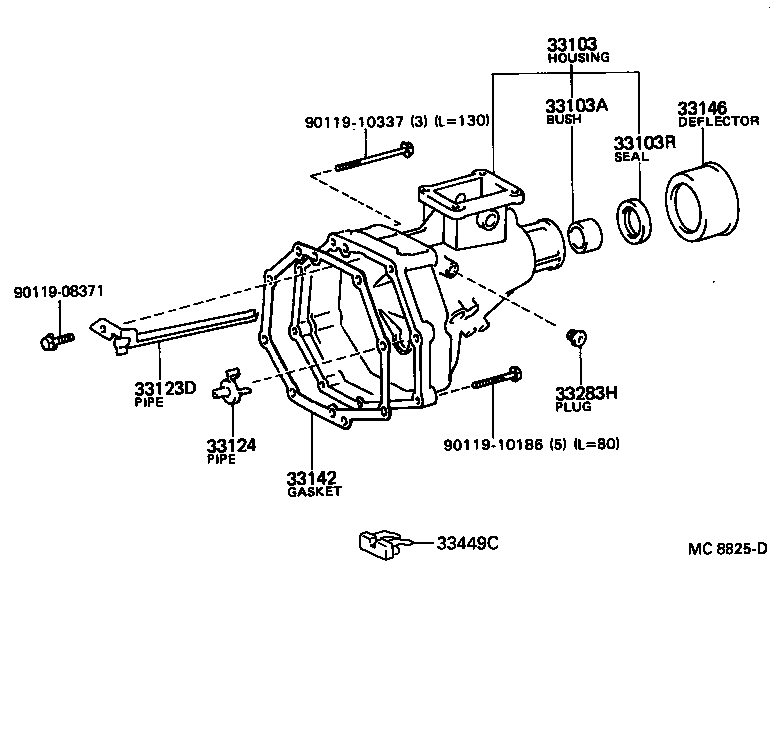 33103-35141 HOUSING SUB-ASSY, EXTENSION(MTM) product image