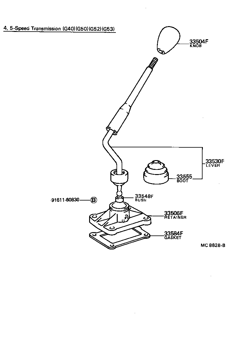 33530-35090 LEVER ASSY, SHIFT (FOR FLOOR SHIFT) product image