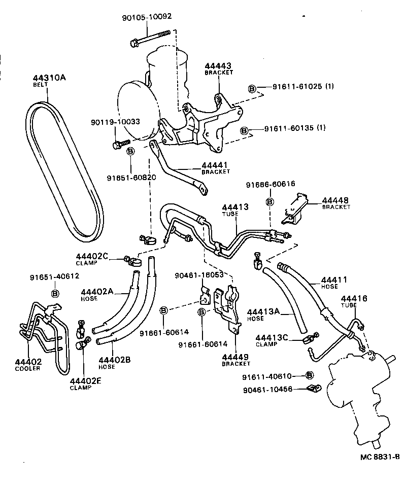 44402-22060 COOLER SUB-ASSY, POWER STEERING OIL, NO.1 product image