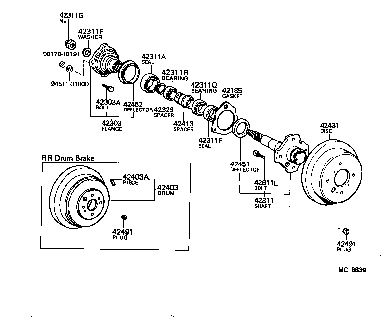 42345-22010 CLAMP, REAR DRIVE SHAFT BOOT product image