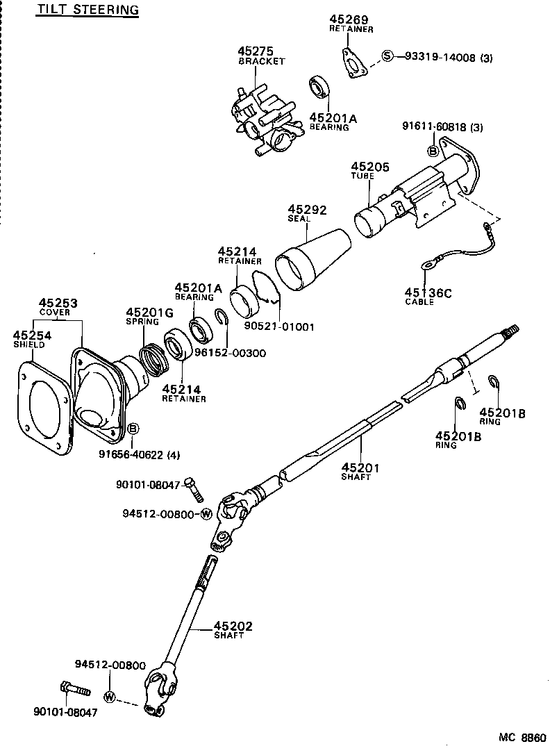 45082-10010 BRACKET SUB-ASSY, STEERING COLUMN UPPER SUPPORT product image