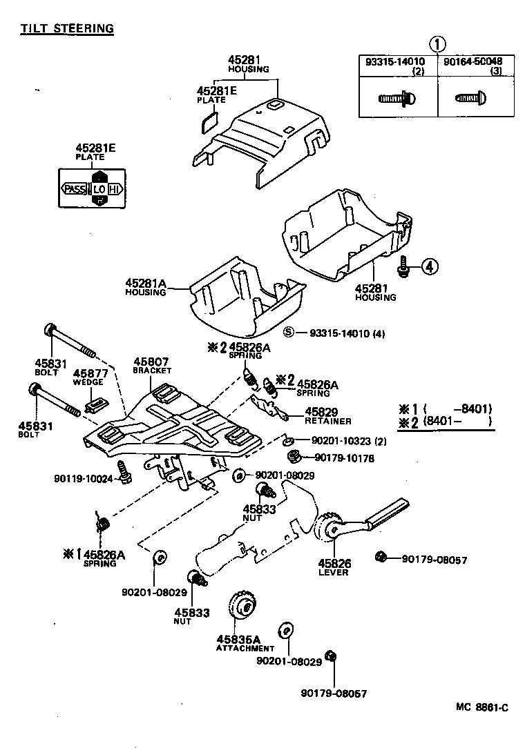 45082-10010 BRACKET SUB-ASSY, STEERING COLUMN UPPER SUPPORT product image
