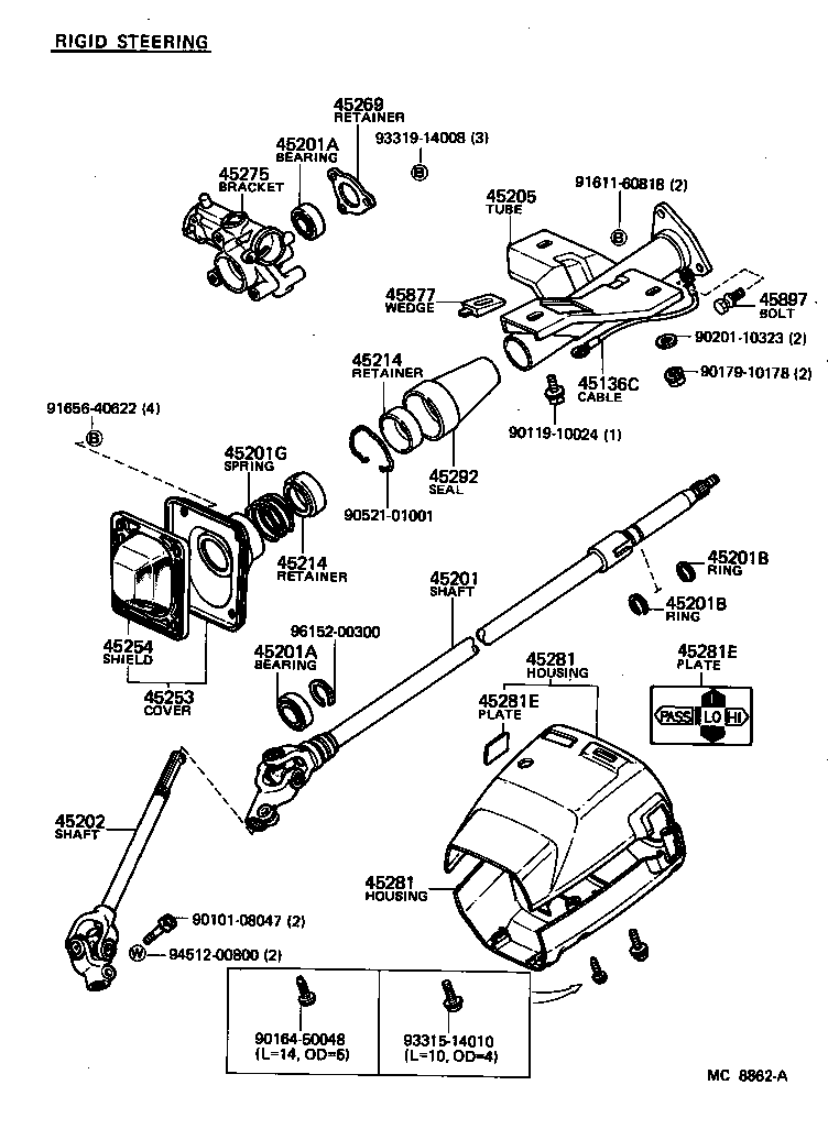 45082-10010 BRACKET SUB-ASSY, STEERING COLUMN UPPER SUPPORT product image