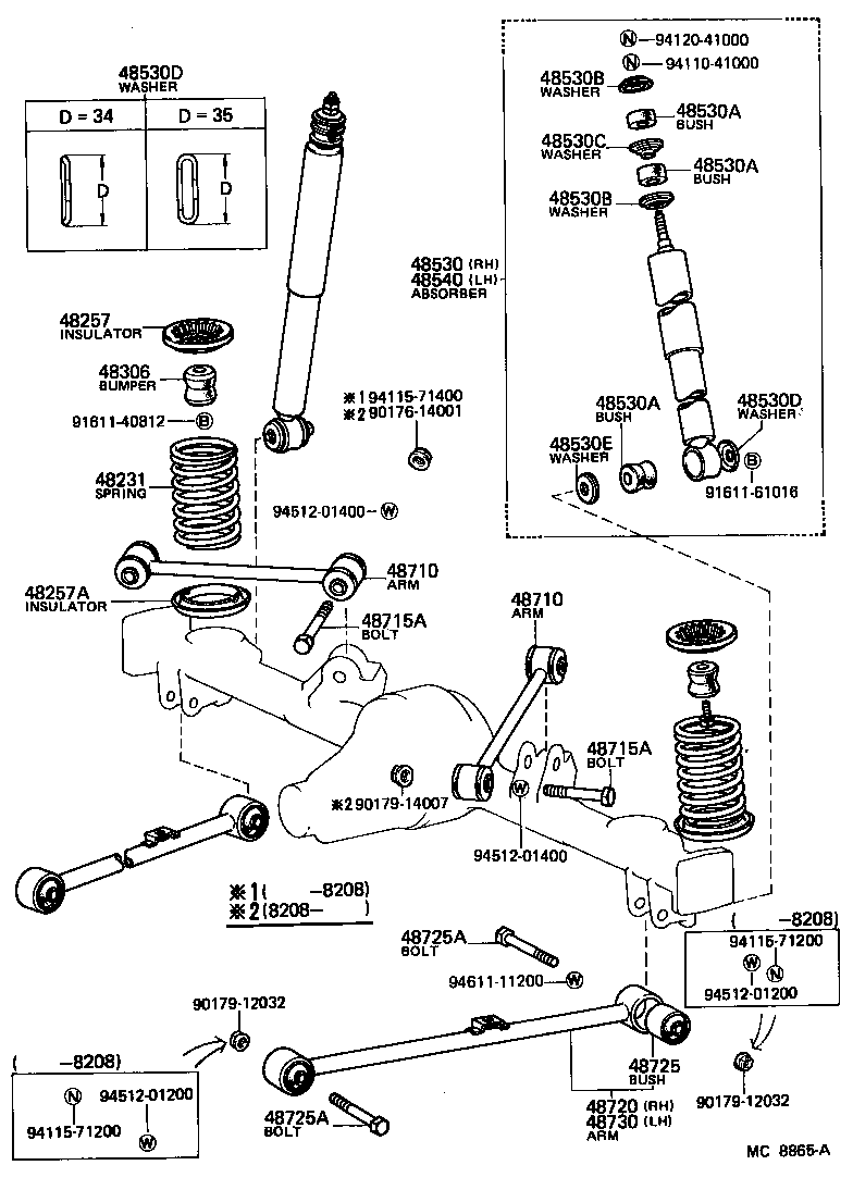 Toyota 48231-10030 SPRING, COIL, REAR