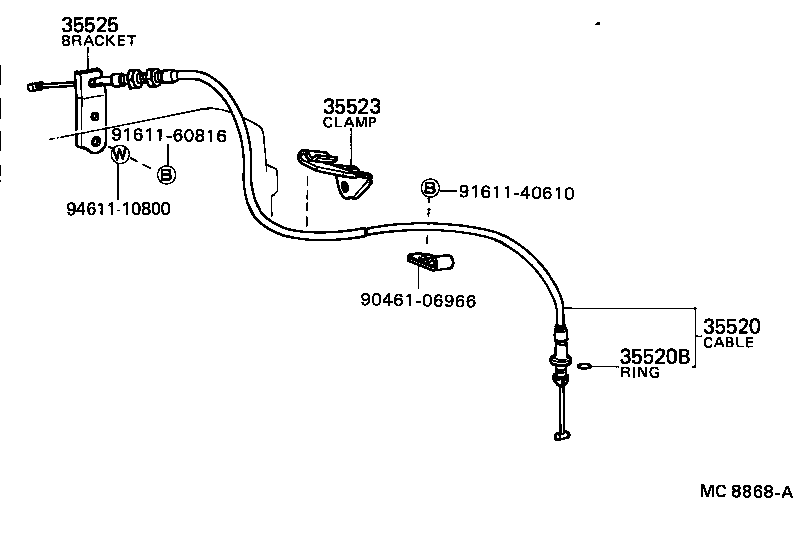 35520-24010 CABLE ASSY, THROTTLE product image