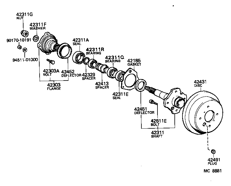 42340-22010 SHAFT ASSY, REAR DRIVE product image