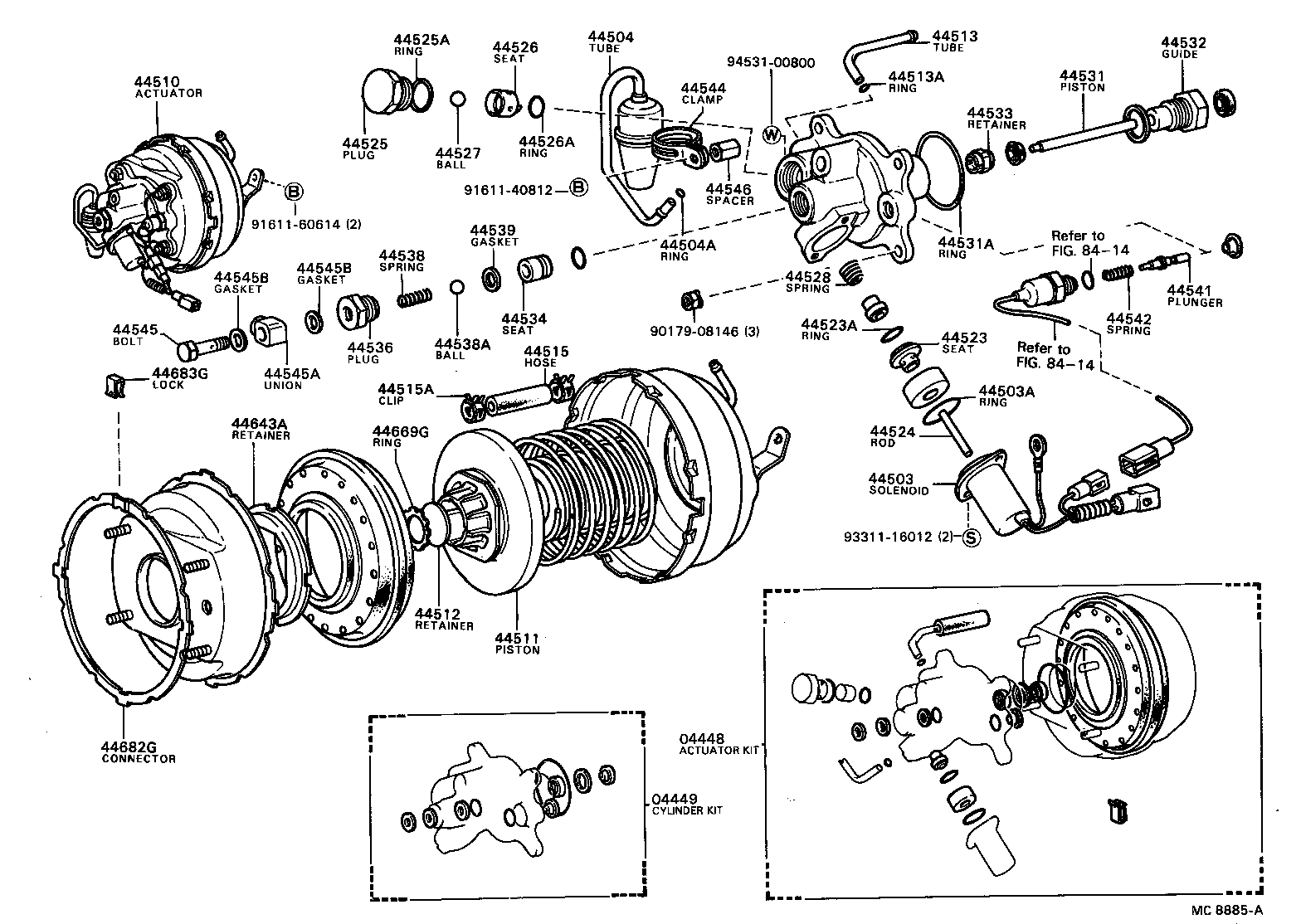 44592-40010 BRACKET, BRAKE ACTUATOR, NO.2 product image