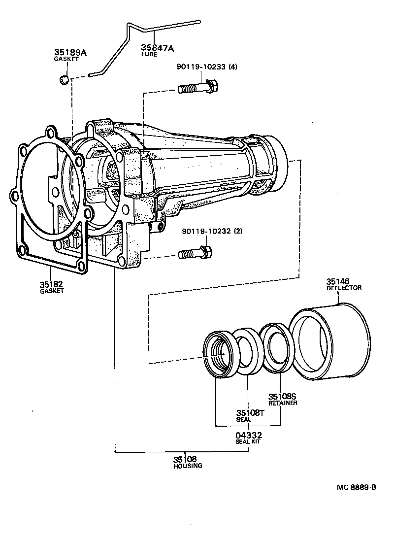 35108-40020 HOUSING SUB-ASSY, EXTENSION (ATM) product image