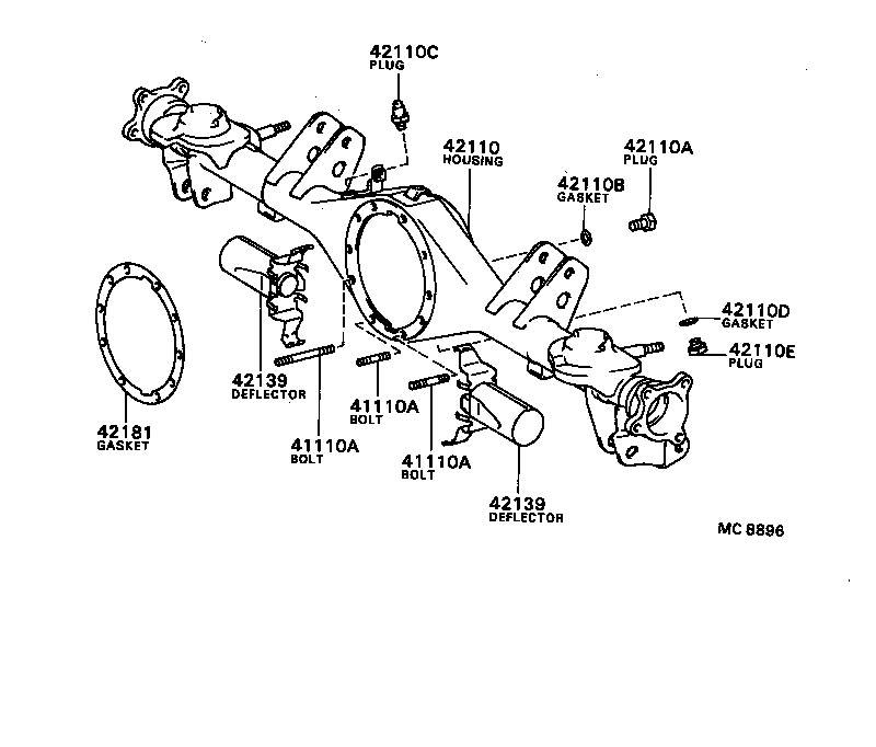 41201-49096 FINAL GEAR KIT, DIFFERENTIAL, REAR product image