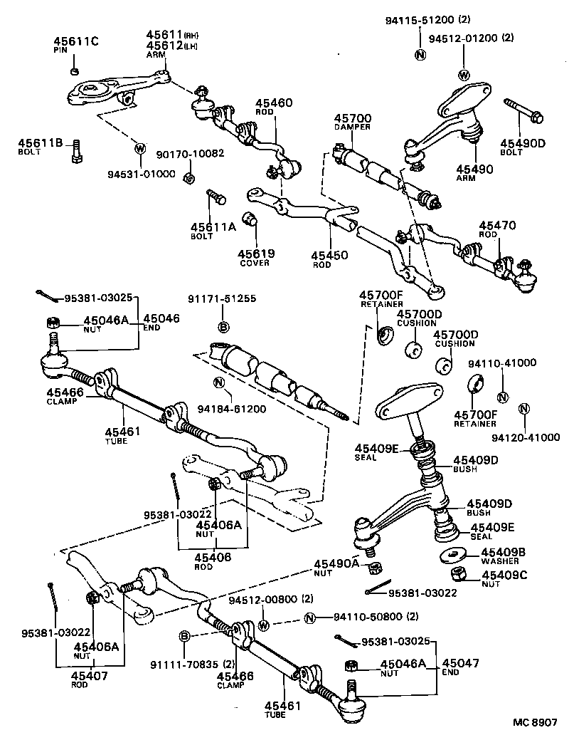 45046-49065 END SUB-ASSY, TIE ROD, RH product image