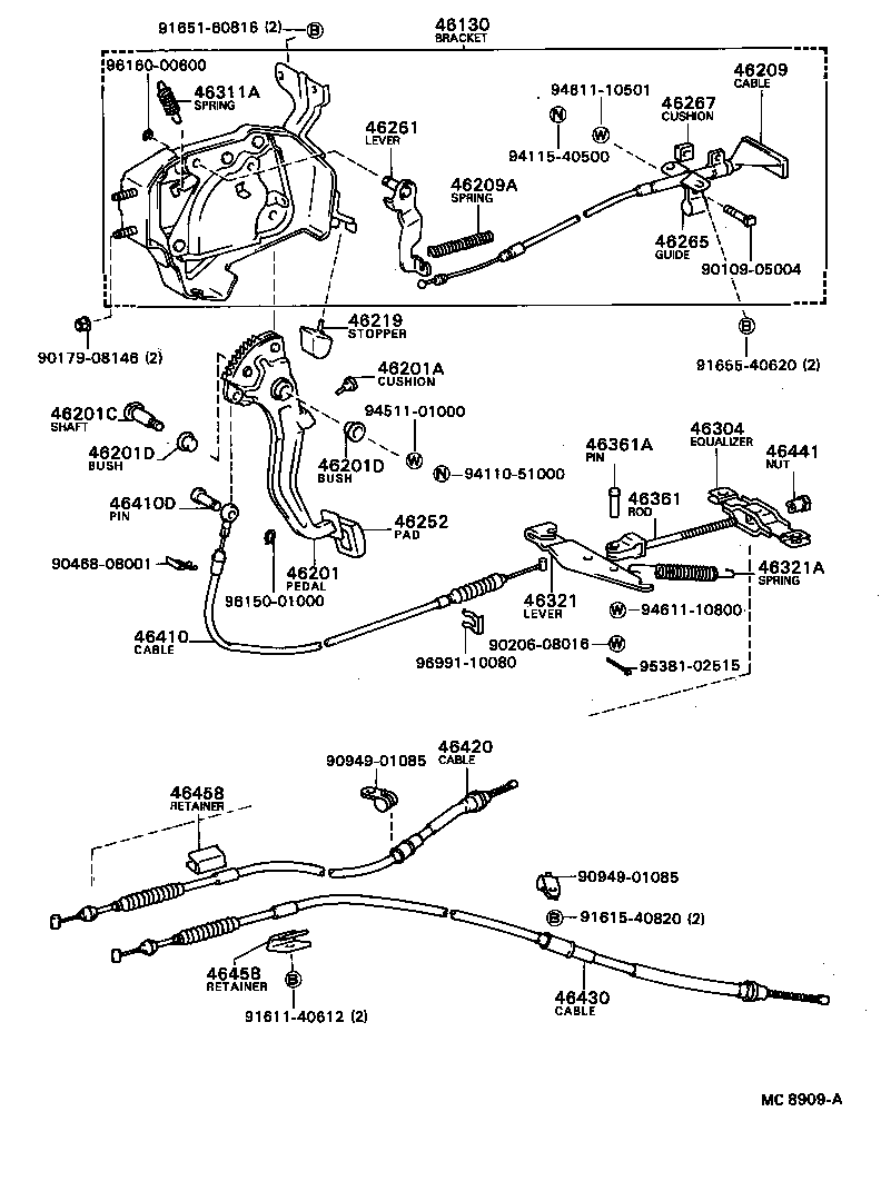47447-40020 PIN, SHOE HOLD DOWN SPRING product image