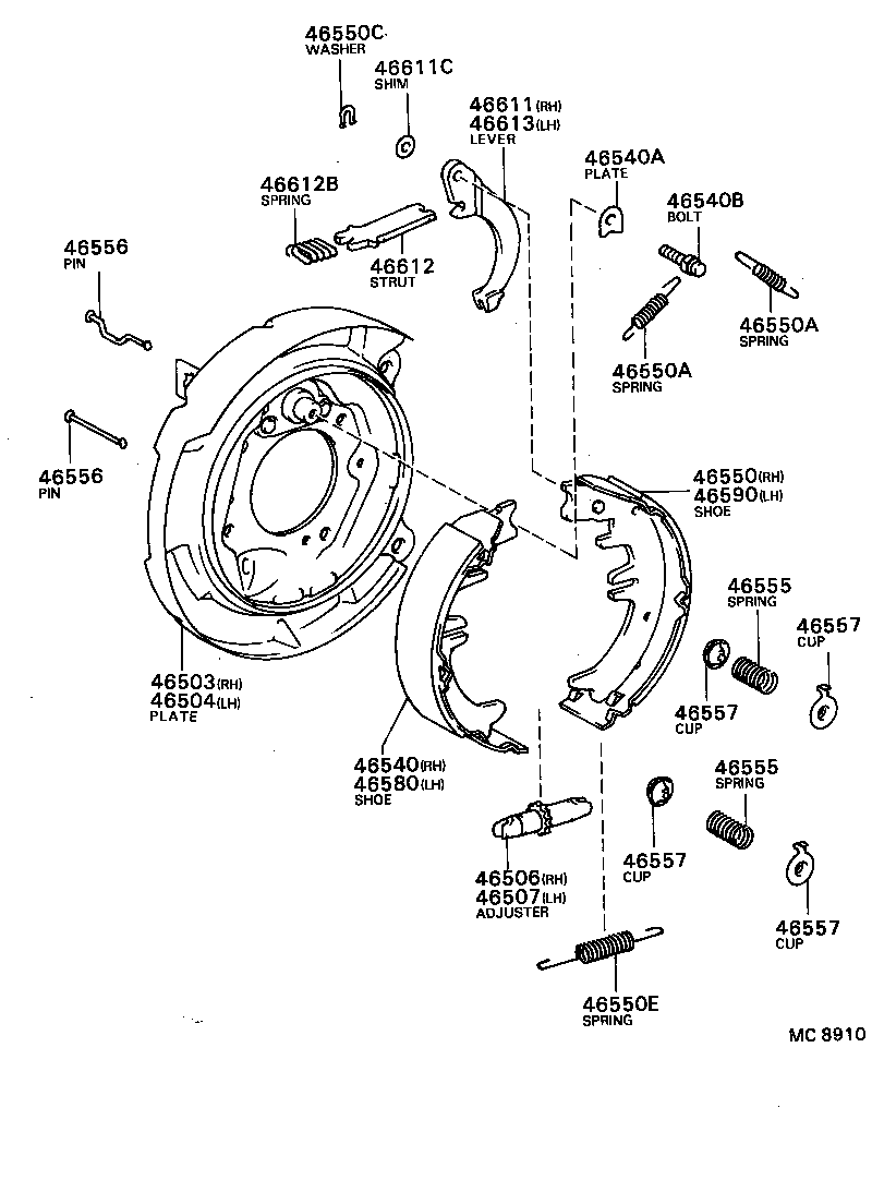 47447-40020 PIN, SHOE HOLD DOWN SPRING product image
