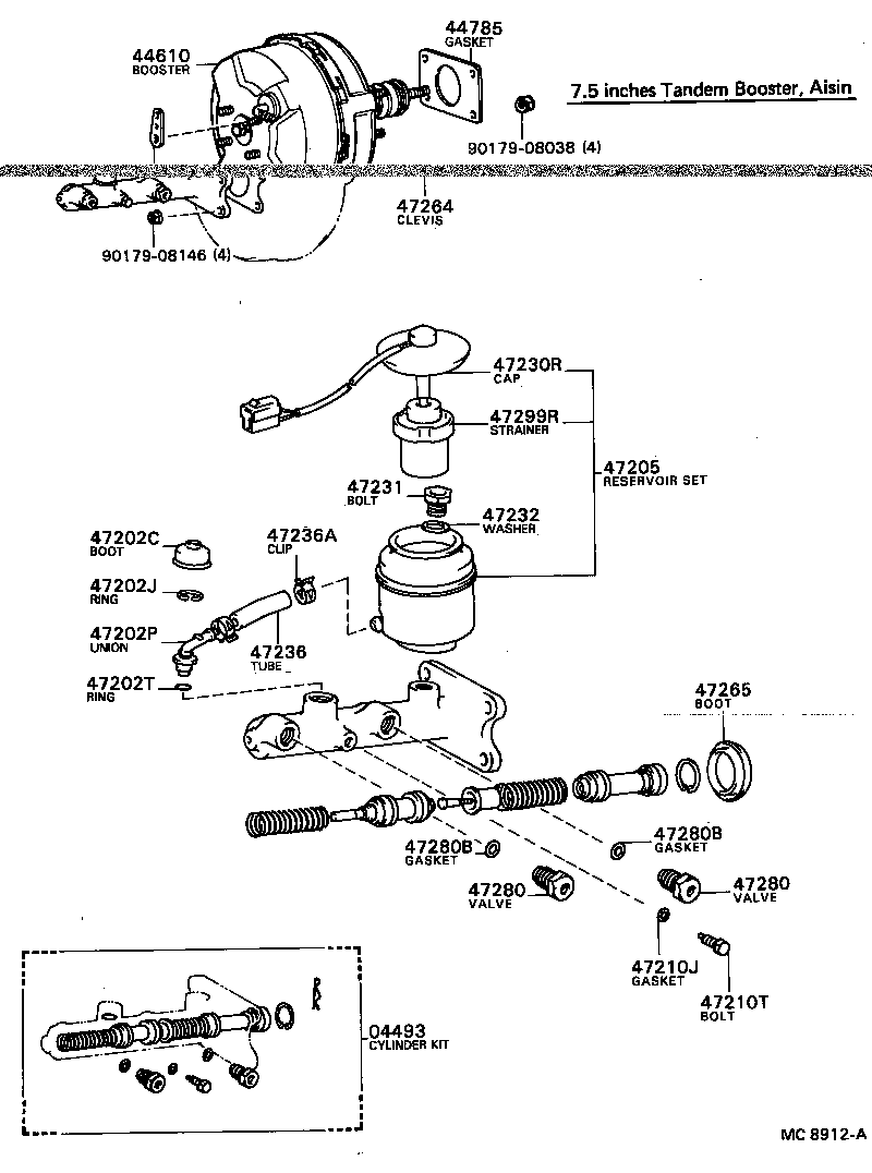 44610-40070 BOOSTER ASSY, BRAKE product image