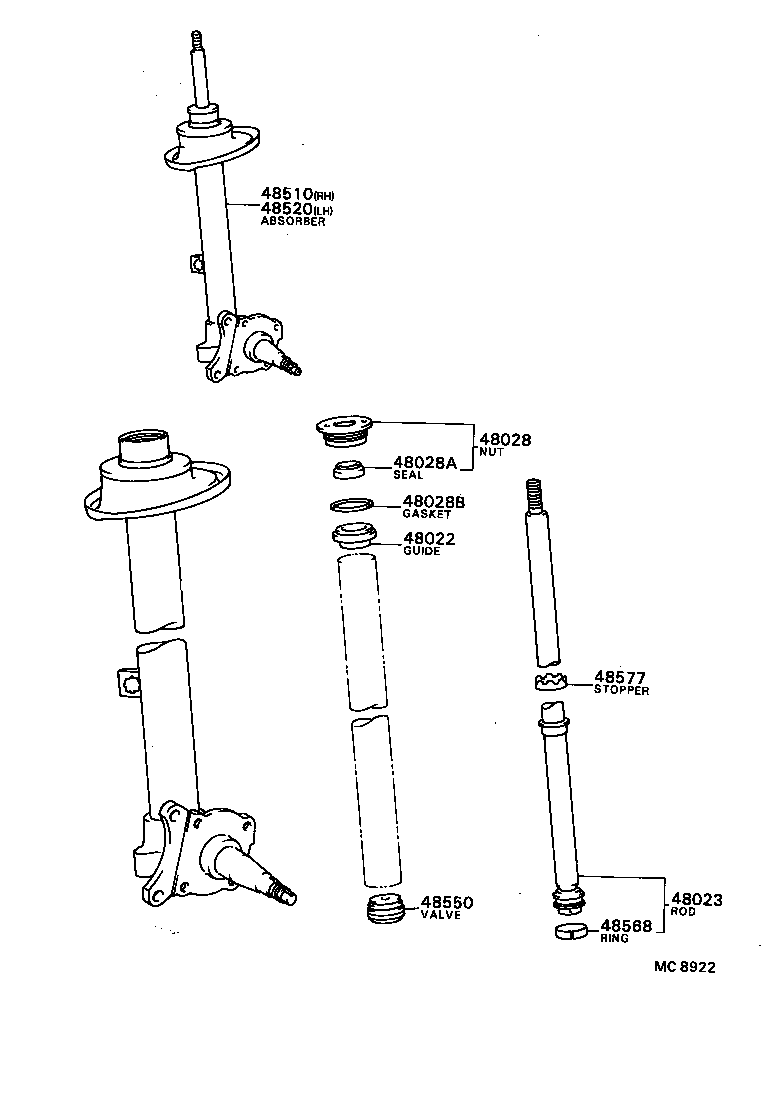48660-49015 BAR ASSY, STRUT, RH product image