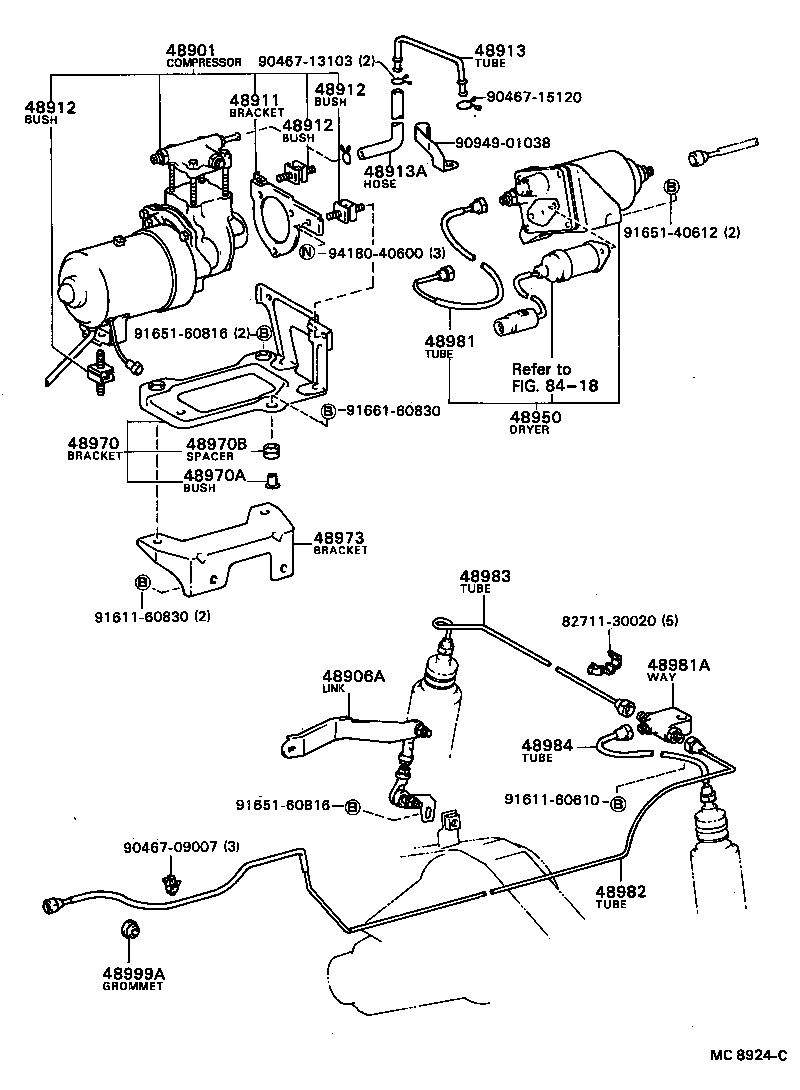 48911-40050 BRACKET, HEIGHT CONTROL COMPRESSOR product image