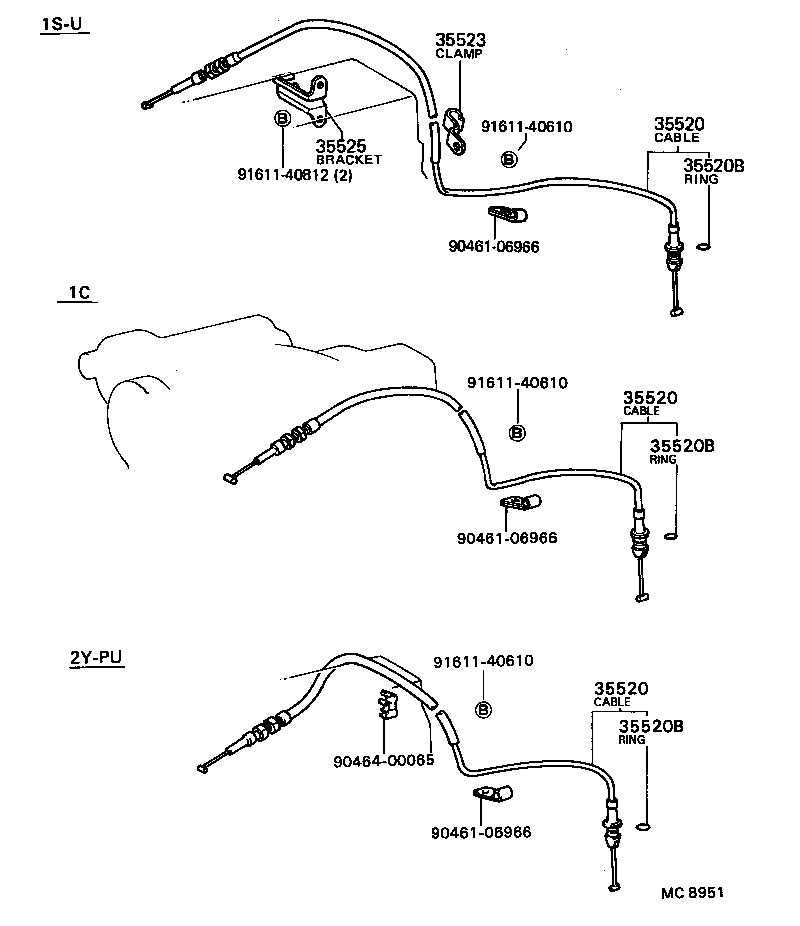 35520-22110 CABLE ASSY, THROTTLE product image