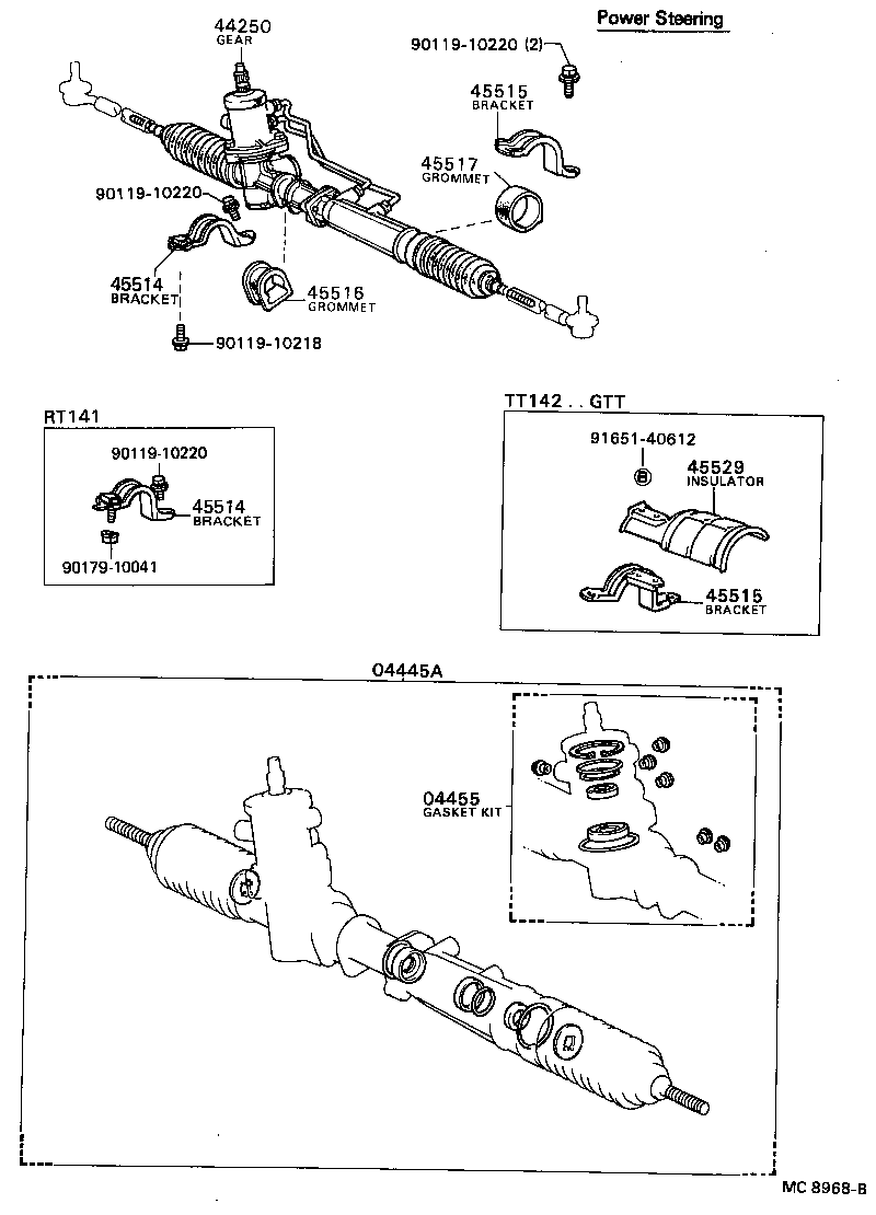 45501-20010 HOUSING SUB-ASSY, STEERING RACK product image