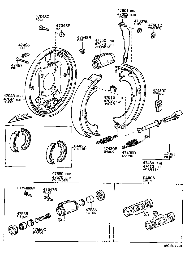 04497-10030 SHOE KIT, REAR BRAKE product image