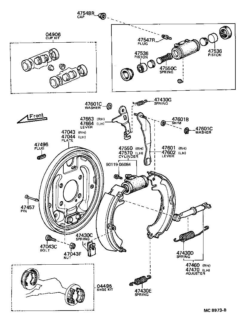 04497-10030 SHOE KIT, REAR BRAKE product image