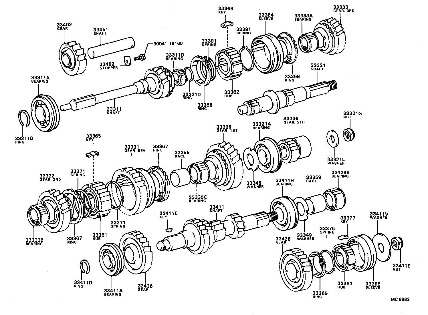 33332-87303 GEAR, 2ND product image