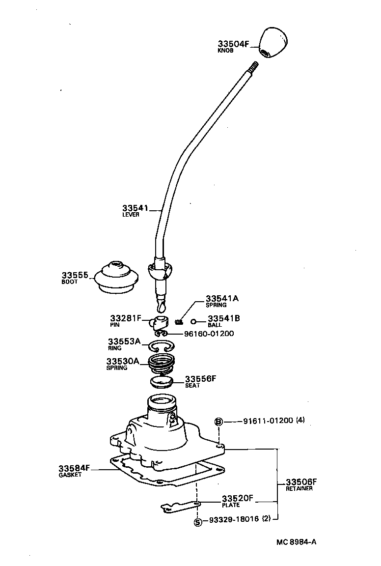 33542-87601 KNOB SUB-ASSY, SHIFT LEVER product image