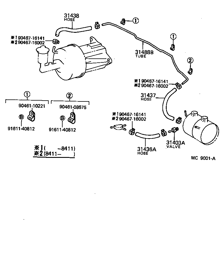 31432-60030 HOSE, NO.1(FOR CLUTCH BOOSTER VACUUM) product image