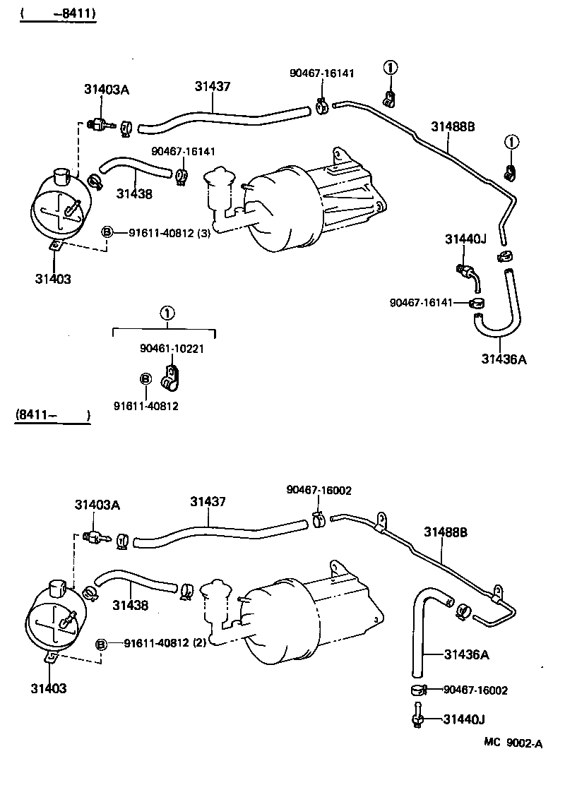 31432-60030 HOSE, NO.1(FOR CLUTCH BOOSTER VACUUM) product image