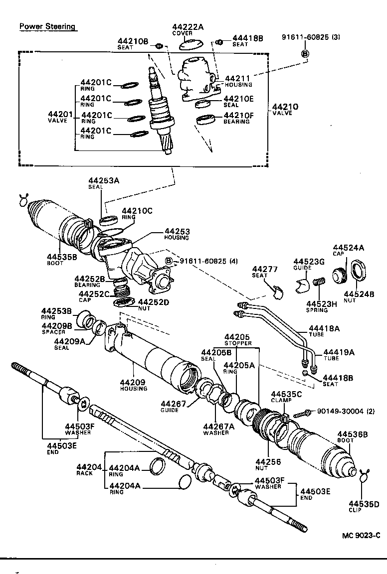 04445-32020 GASKET KIT, POWER STEERING GEAR(FOR RACK & PINION) product image