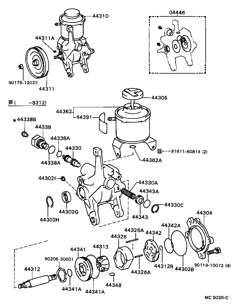 44360-20060 RESERVOIR, OIL(FOR VANE PUMP) product image