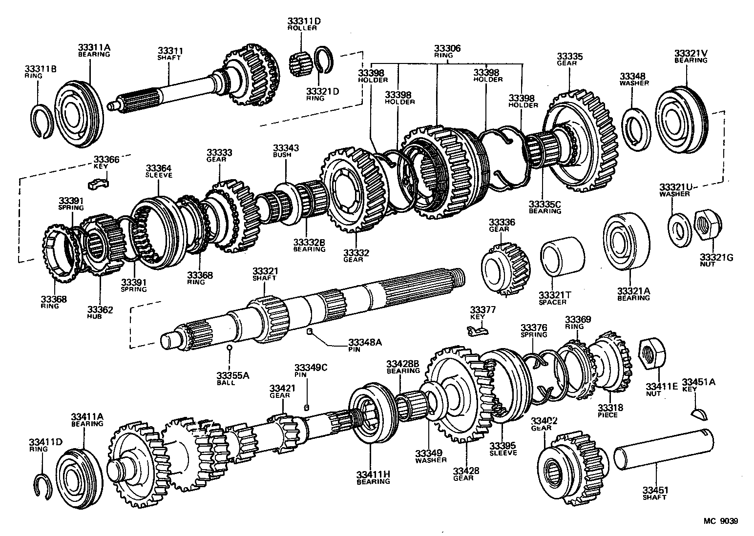 90170-19022 NUT (FOR MANUAL TRANSMISSION OUTPUT SHAFT REAR SET) product image