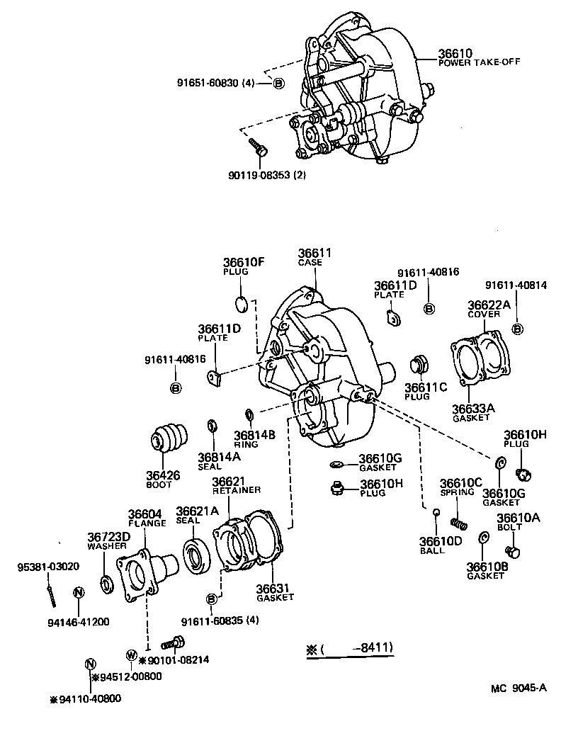 36602-60020 CASE SUB-ASSY, CENTER POWER TAKE-OFF product image