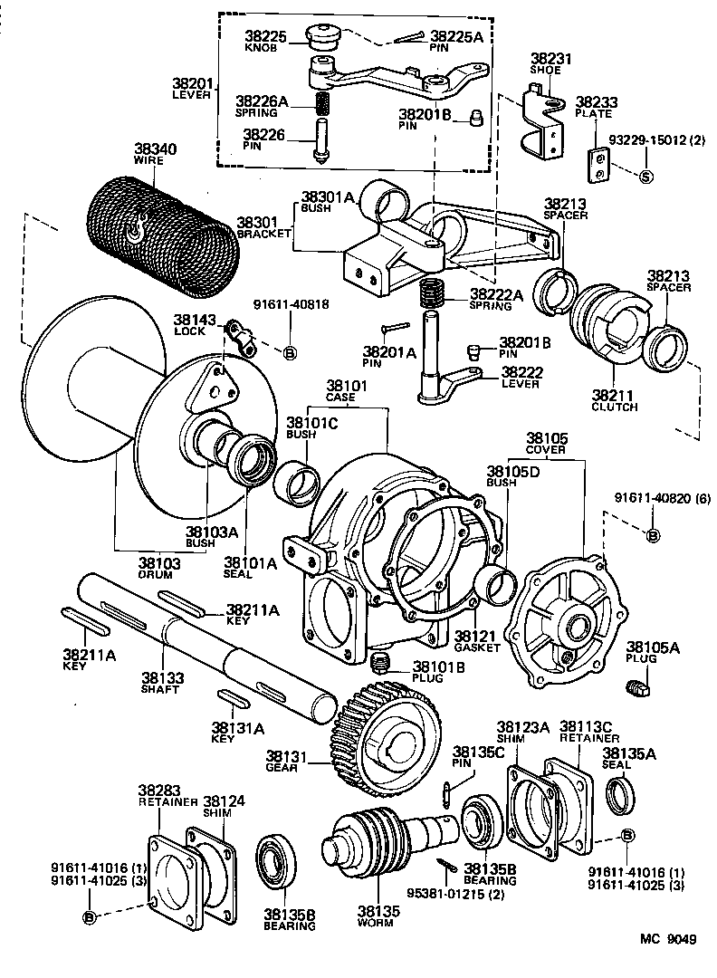 38110-60060 WINCH ASSY product image