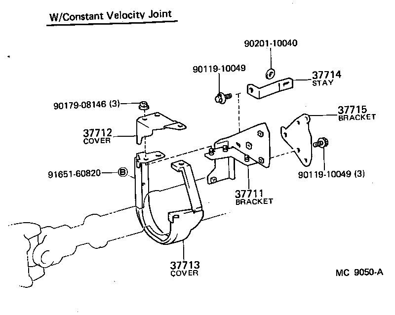 37140-60080 SHAFT ASSY, PROPELLER, FRONT product image