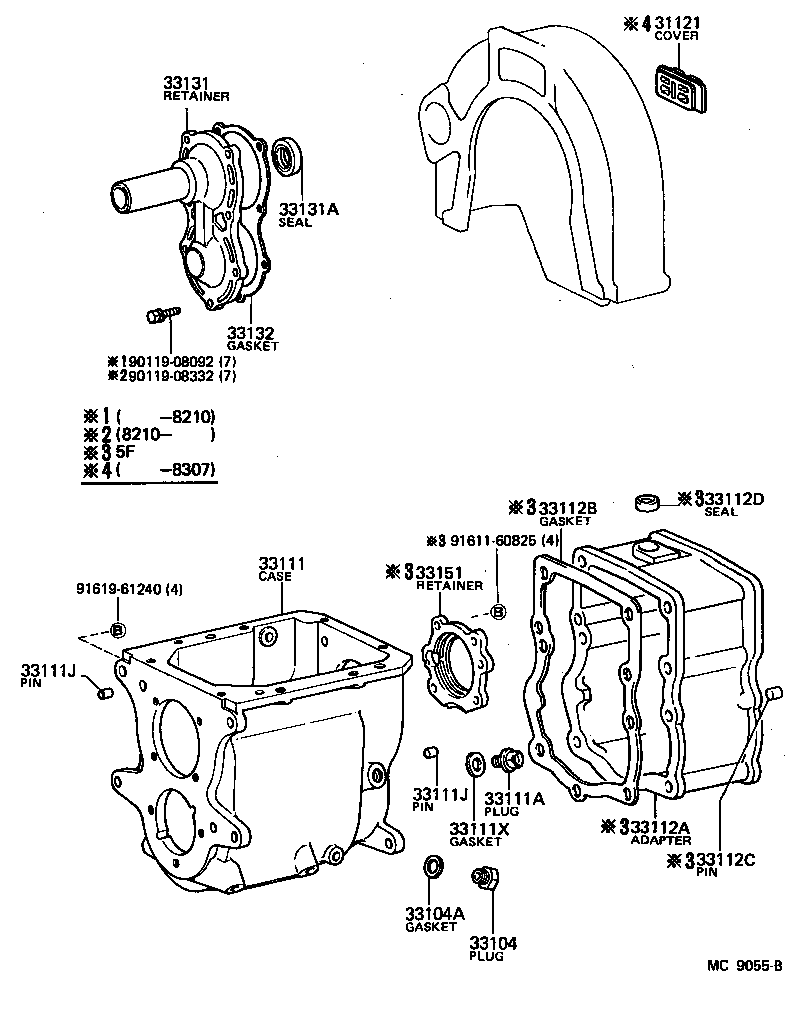 33131-60040 RETAINER, BEARING, FRONT(MTM) product image