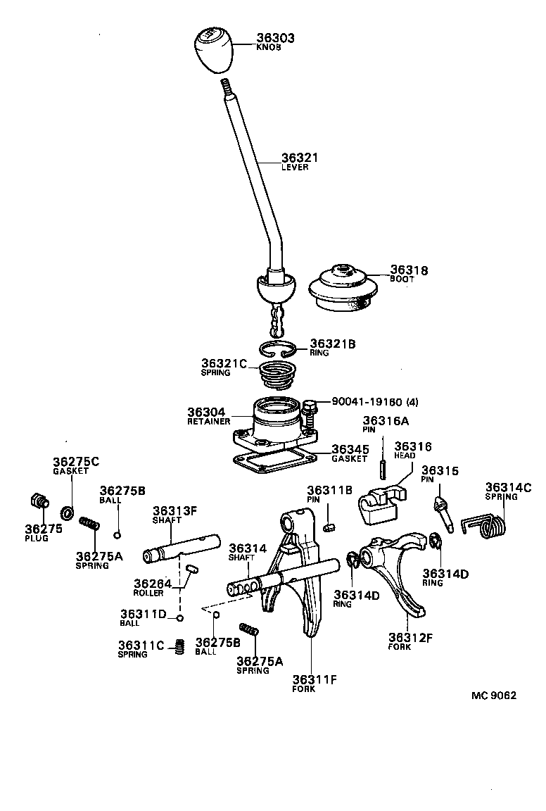 36164-87601 GASKET, TRANSFER CONTROL SHIFT LEVER RETAINER product image