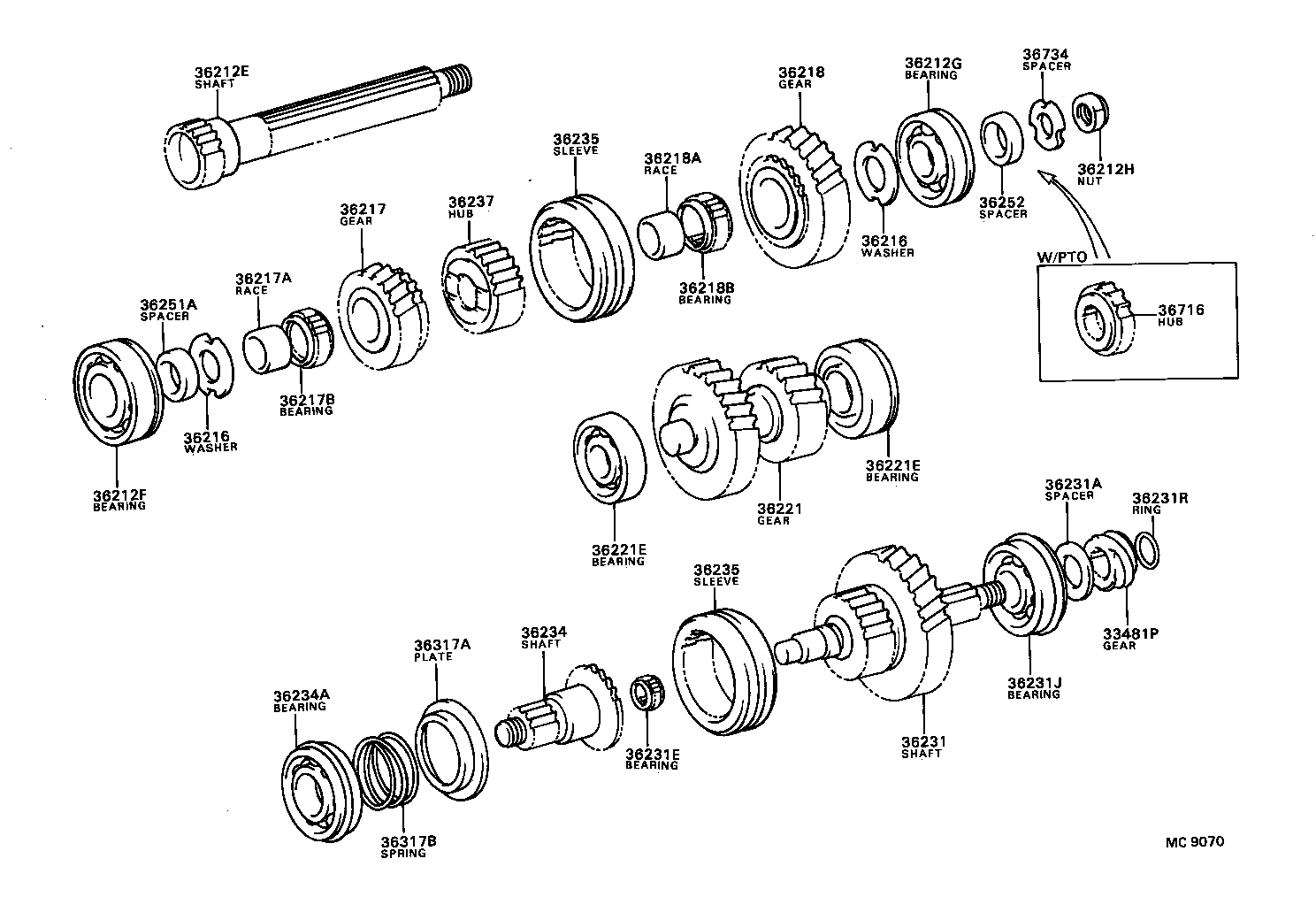 36212-87601 SHAFT, TRANSFER INPUT product image