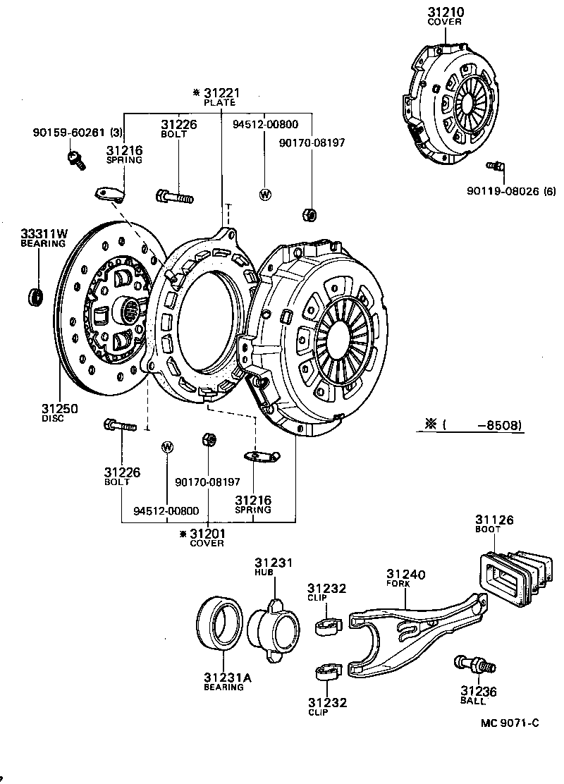 31250-20114 DISC ASSY, CLUTCH product image