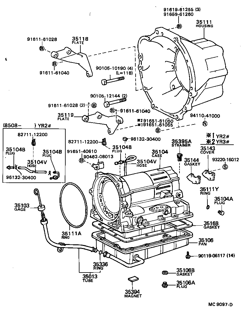 35013-28040 TUBE SUB-ASSY, TRANSMISSION OIL FILLER product image