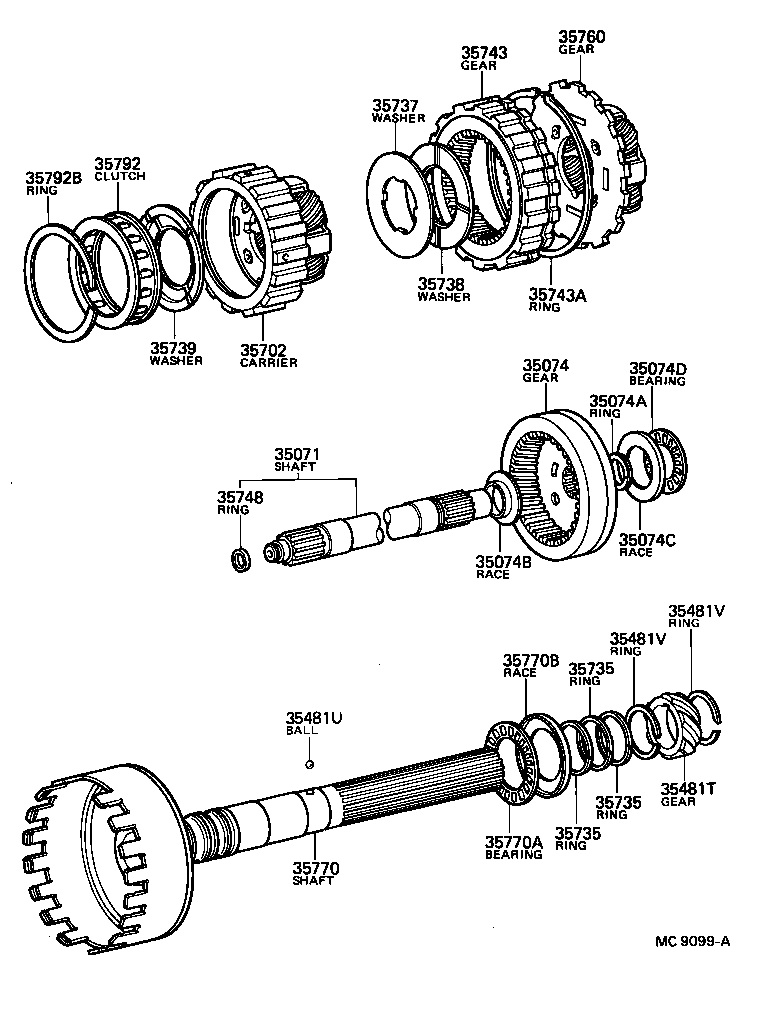 35792-30030 CLUTCH, 1 WAY, NO.2 product image