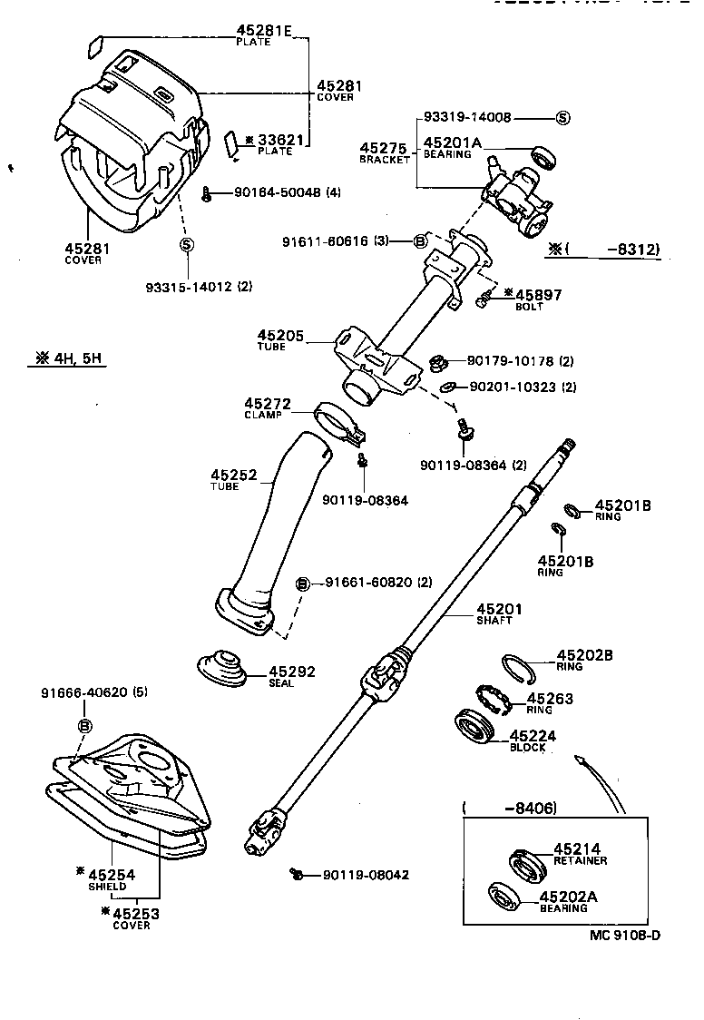 45025-28010 COVER, STEERING COLUMN HOLE product image