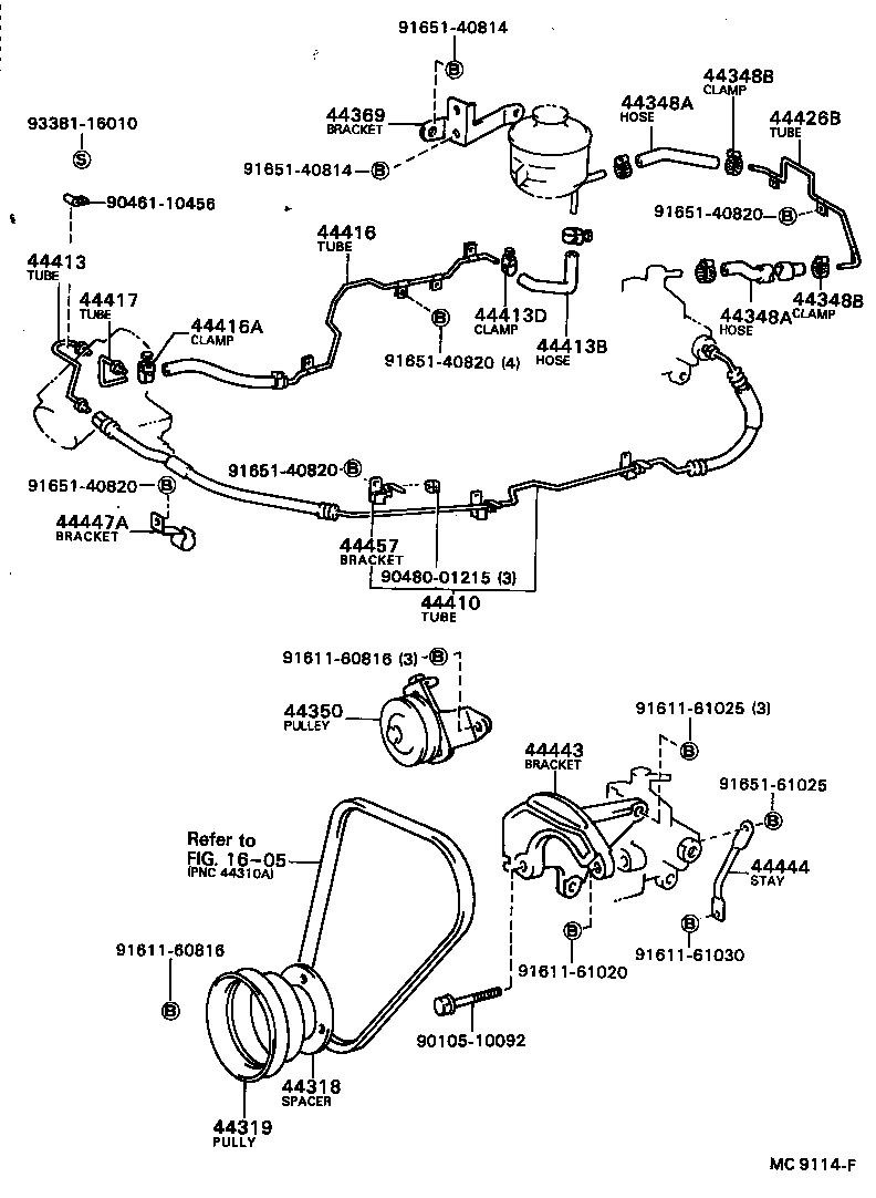 44350-28011 PULLEY ASSY, POWER STEERING IDLE product image
