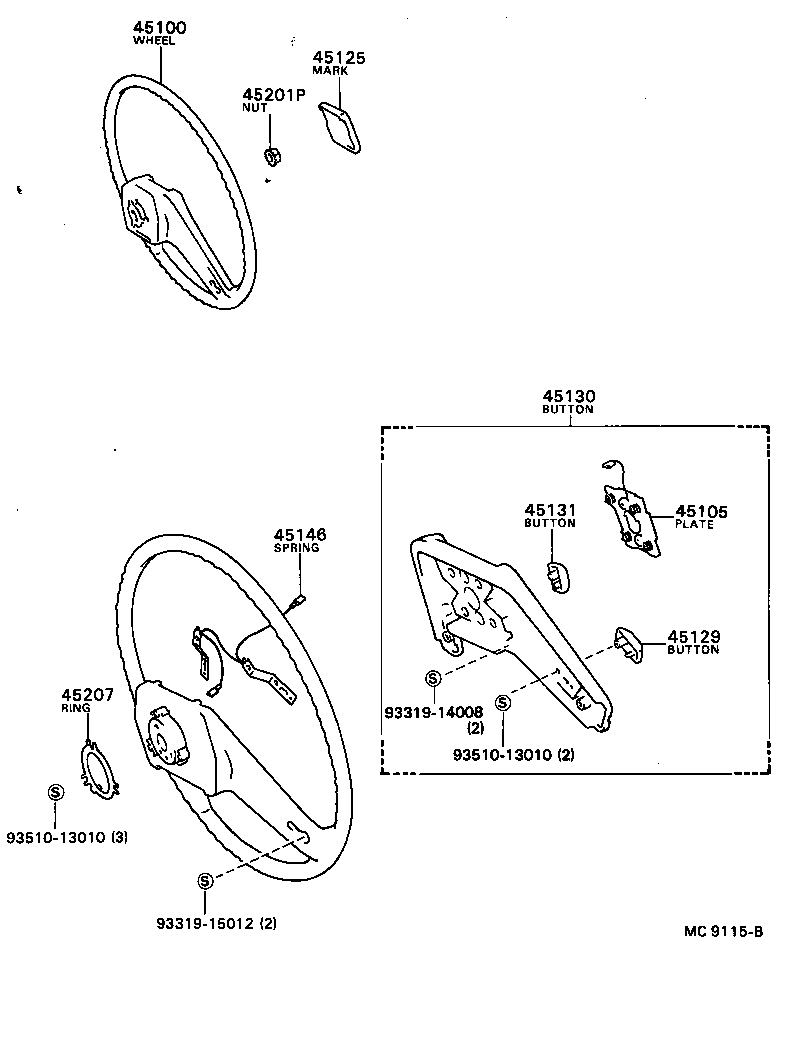 45105-32010 PLATE SUB-ASSY, HORN BUTTON CONTACT, NO.1 product image