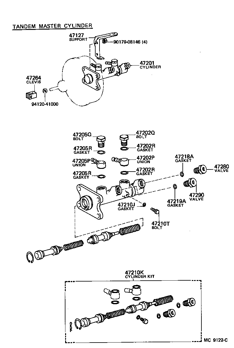 04493-28030 CYLINDER KIT, BRAKE MASTER product image