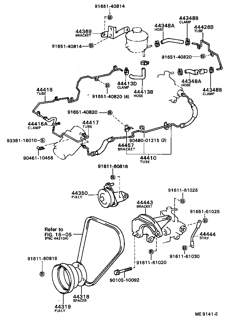 44350-28011 PULLEY ASSY, POWER STEERING IDLE product image