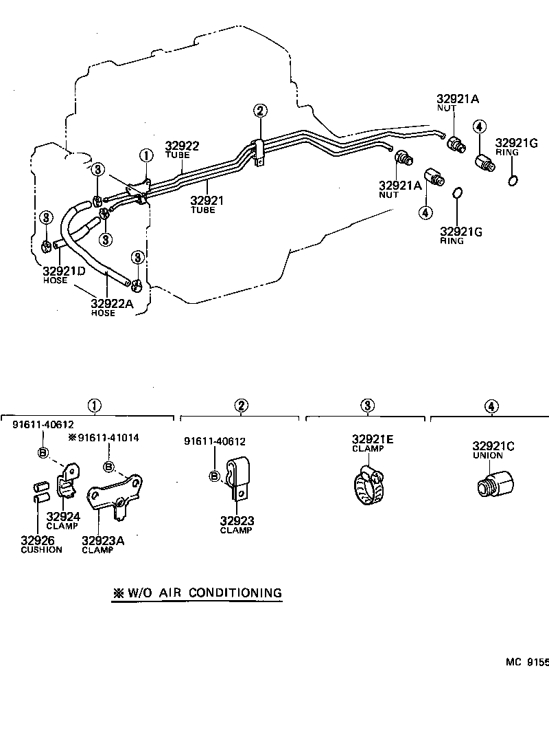 32923-28030 CLAMP, AUTOMATIC TRANSMISSION OIL COOLER TUBE product image
