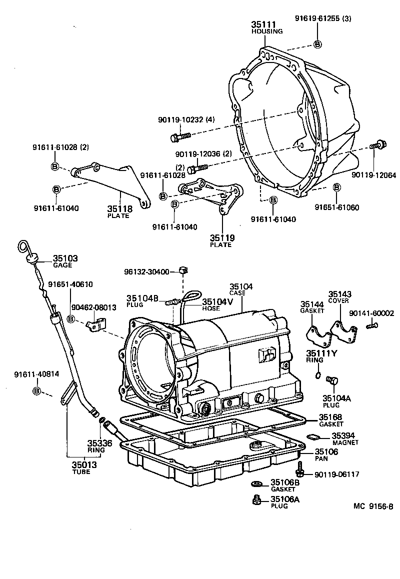 35104-22026 CASE SUB-ASSY, AUTOMATIC TRANSMISSION product image