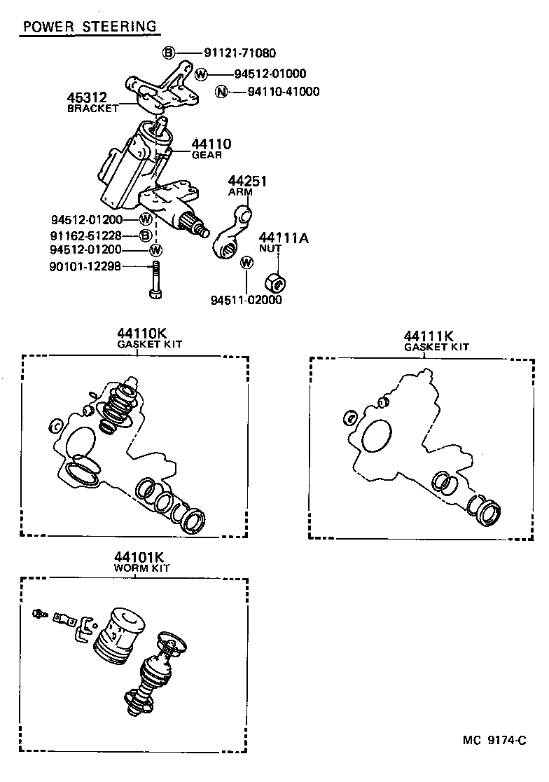 44107-27010 HOUSING SUB-ASSY, POWER STEERING GEAR product image