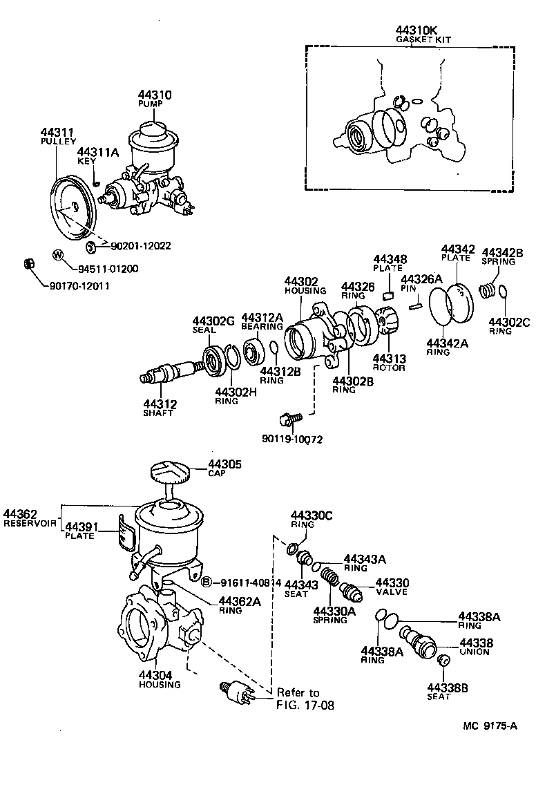 44360-27010 RESERVOIR, OIL(FOR VANE PUMP) product image