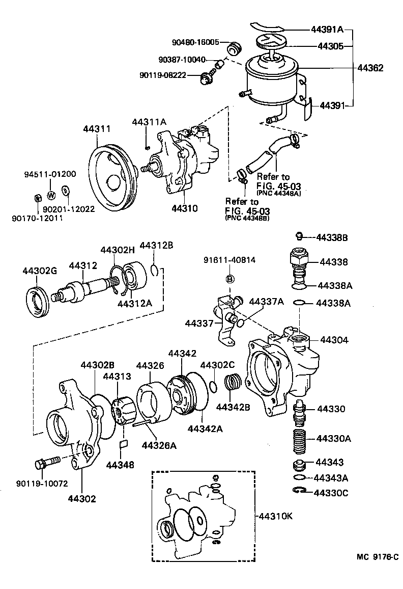 44360-27010 RESERVOIR, OIL(FOR VANE PUMP) product image