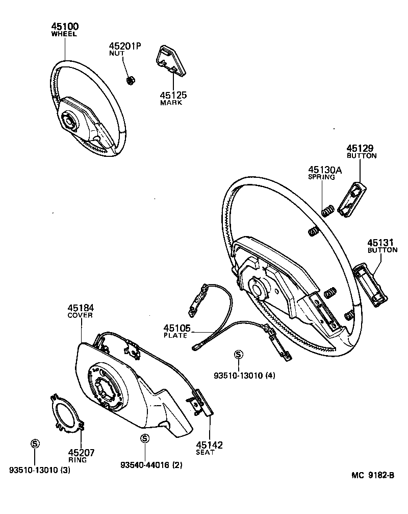 45100-27040 WHEEL ASSY, STEERING product image